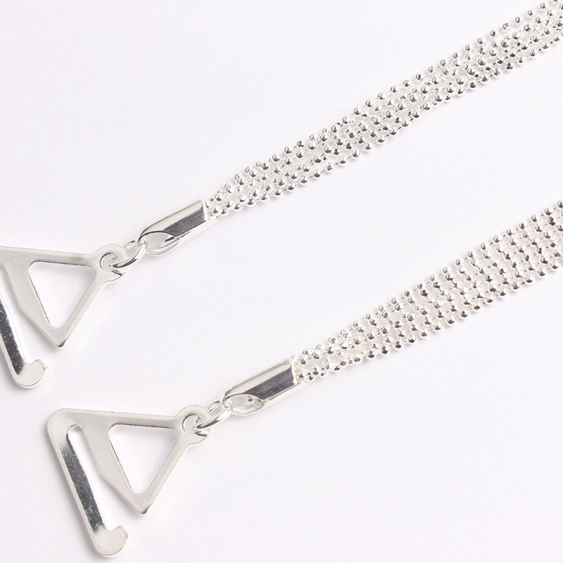 6 beads chain silver white