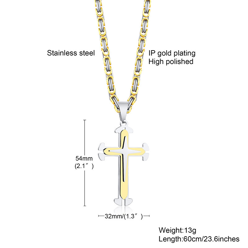 2:Gold steel pendant