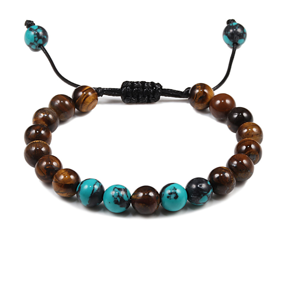 Tiger's eye   blue and black turquoise