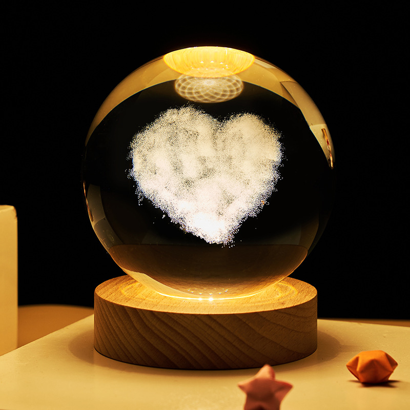 6cm Crystal Ball - Cloud of Love