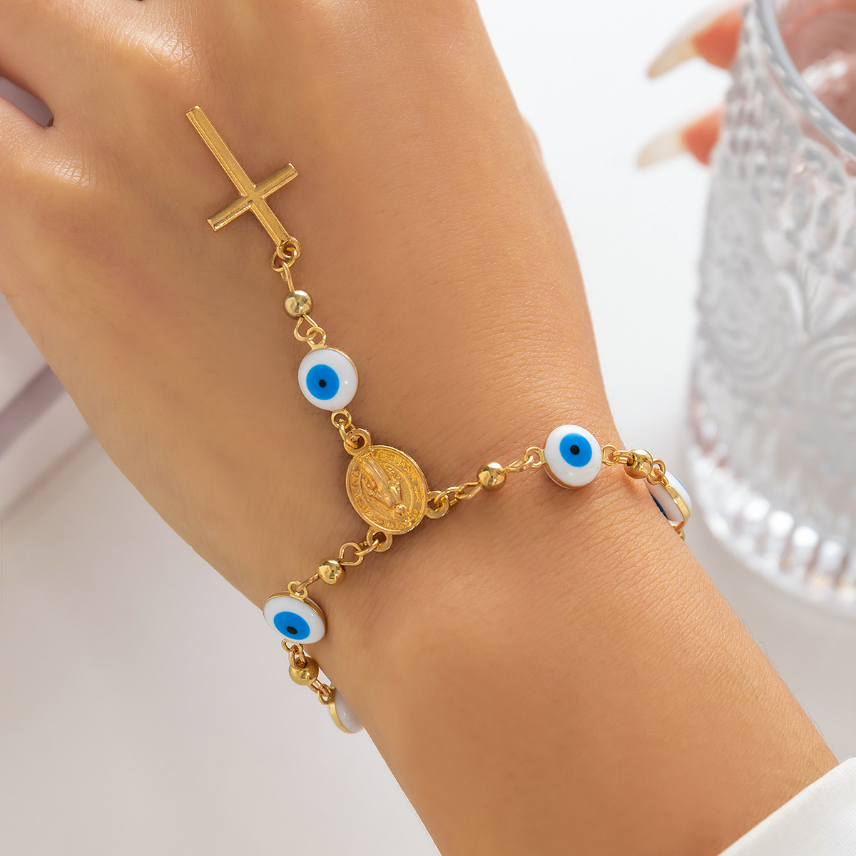 Bracelet Gold + Blue 2082