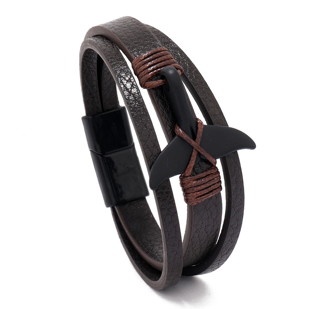 Brown leather with black buckle