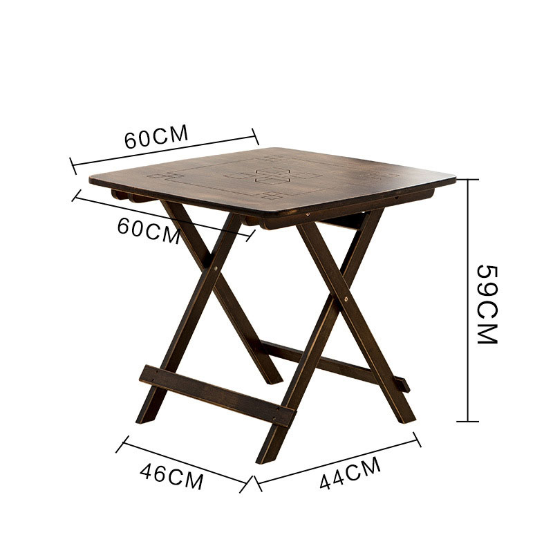 Walnut wood 60 square table