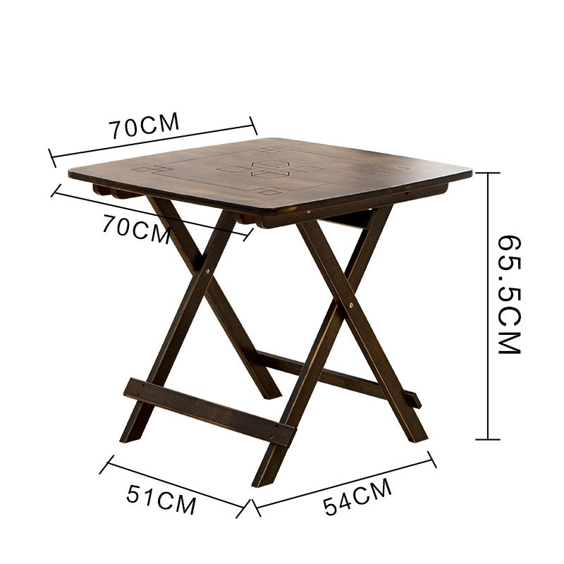 Walnut wood 70 square table