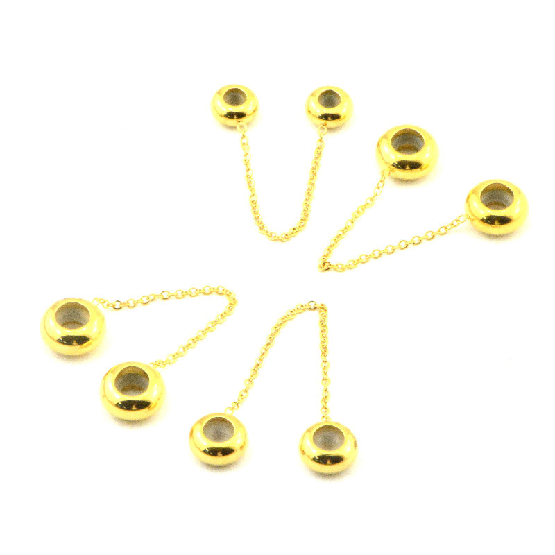 real gold plated 6mm,3.5mm, hole 1.5mm