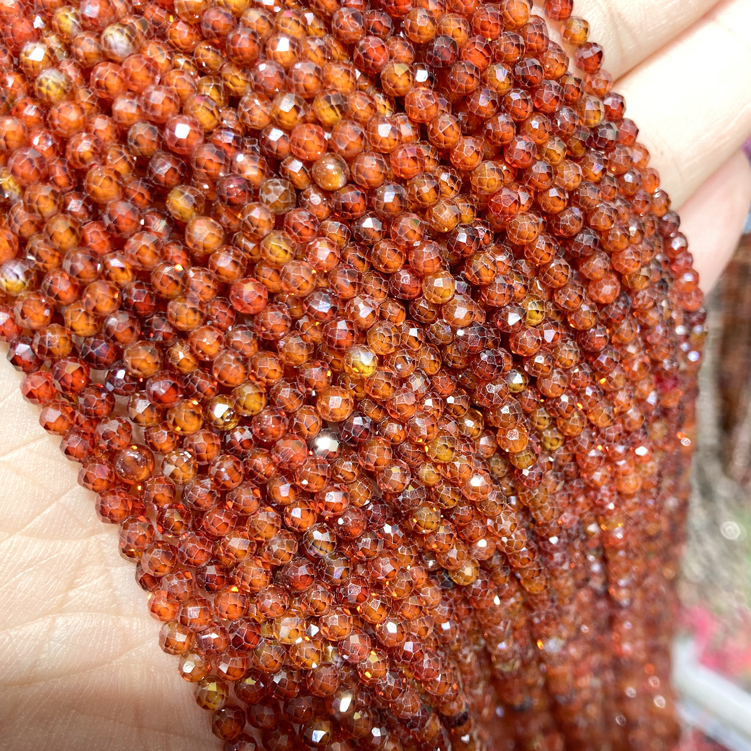 agate red 2mm approx. 180 pcs