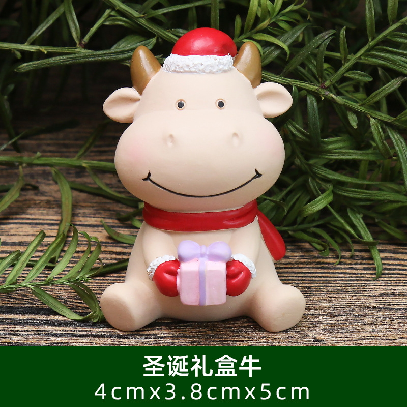 Christmas gift box cattle4X3.8X5CM