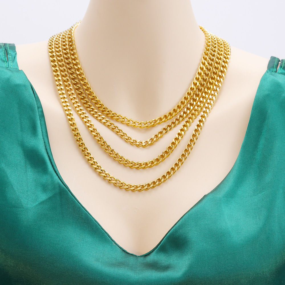 4:55cm (22inch) gold necklace