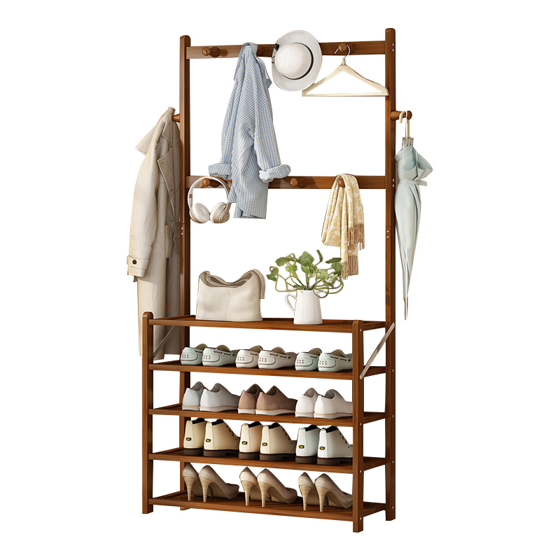 Brown with hat rack shoe rack five 70cm