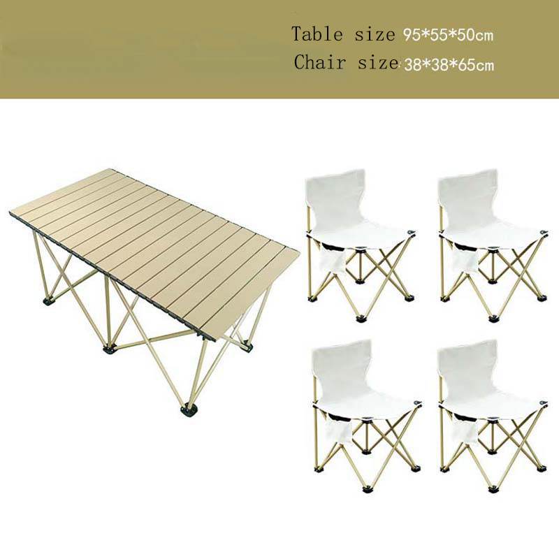 Beige long table 5 sets