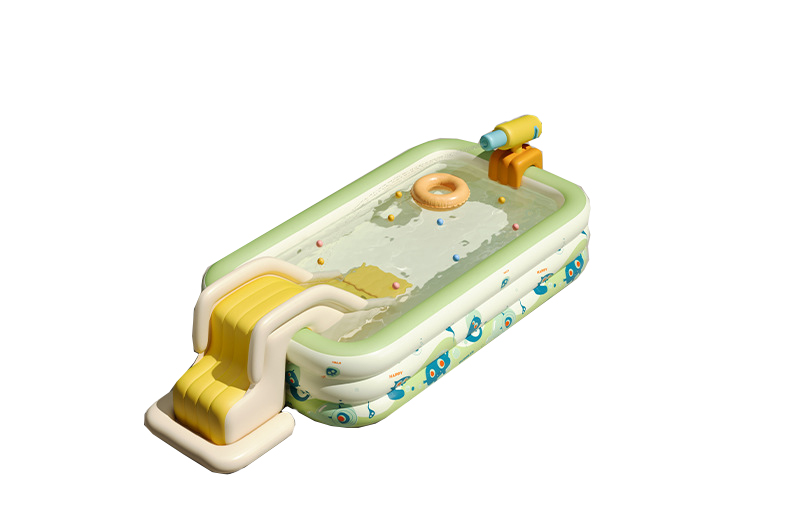 C  pool, water gun and slide