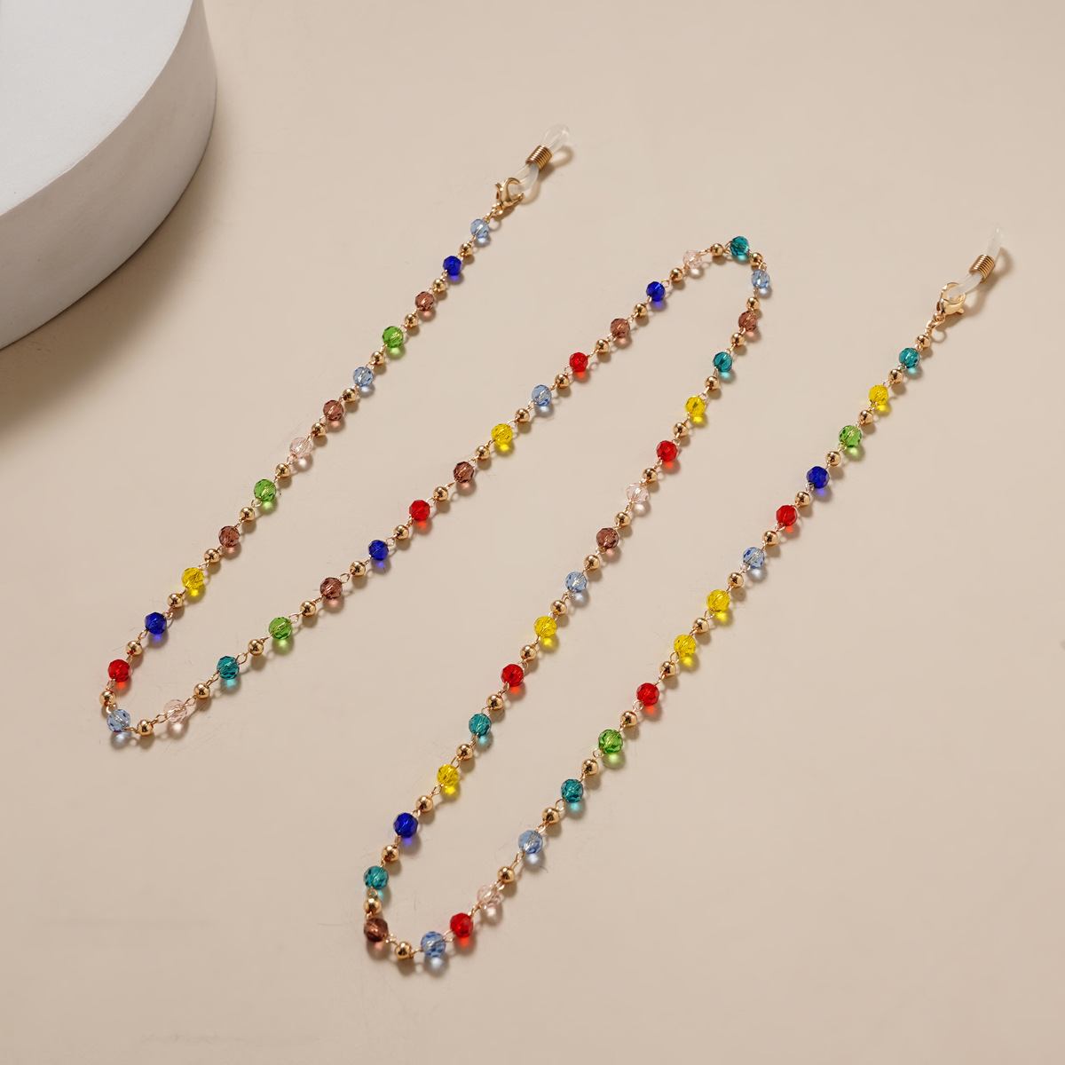 14:Colored crystal   copper beads