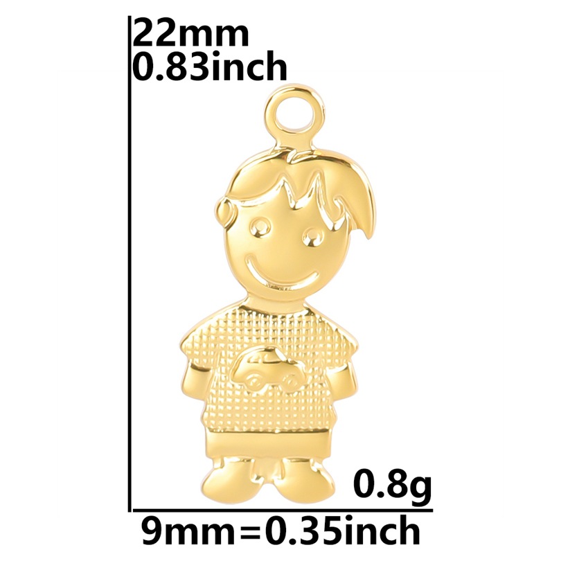 3:gold boy pendant