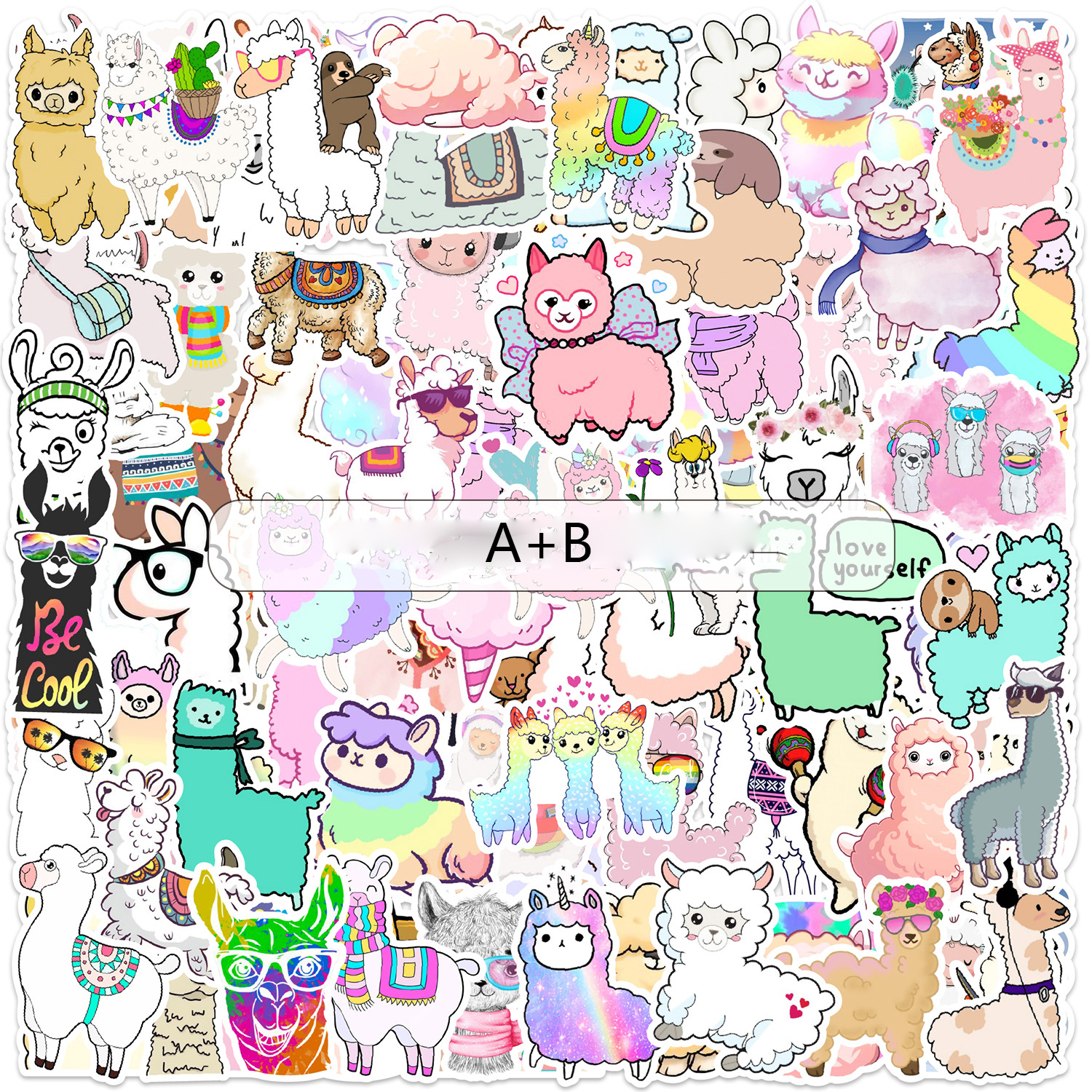 YYJQ100-0061(100pcs/set alpaca A and B)