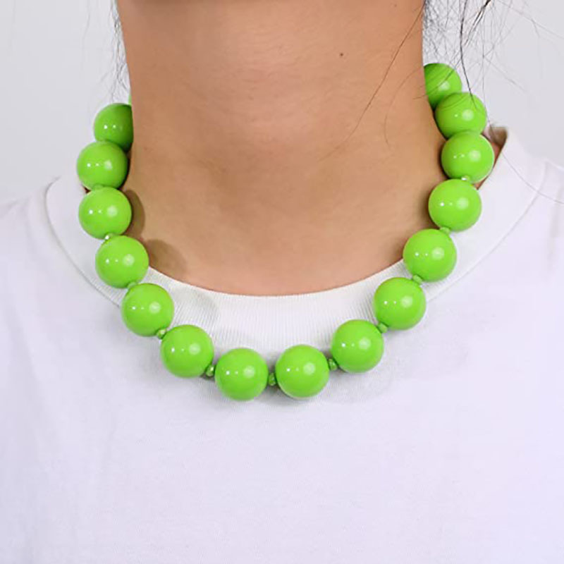 Green necklace 45 5cm