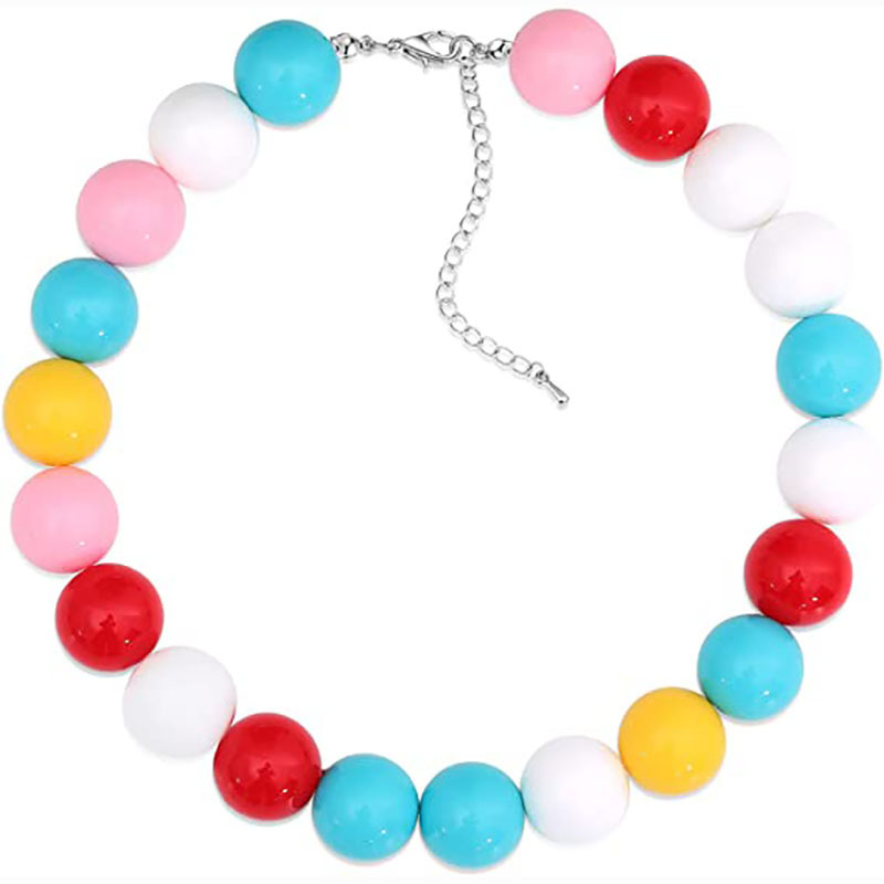 12:multi-colored necklace 45 5cm