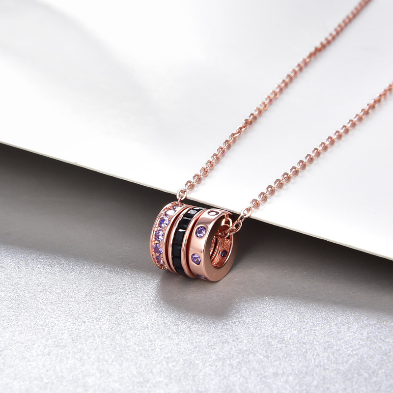 Purple diamond rose gold