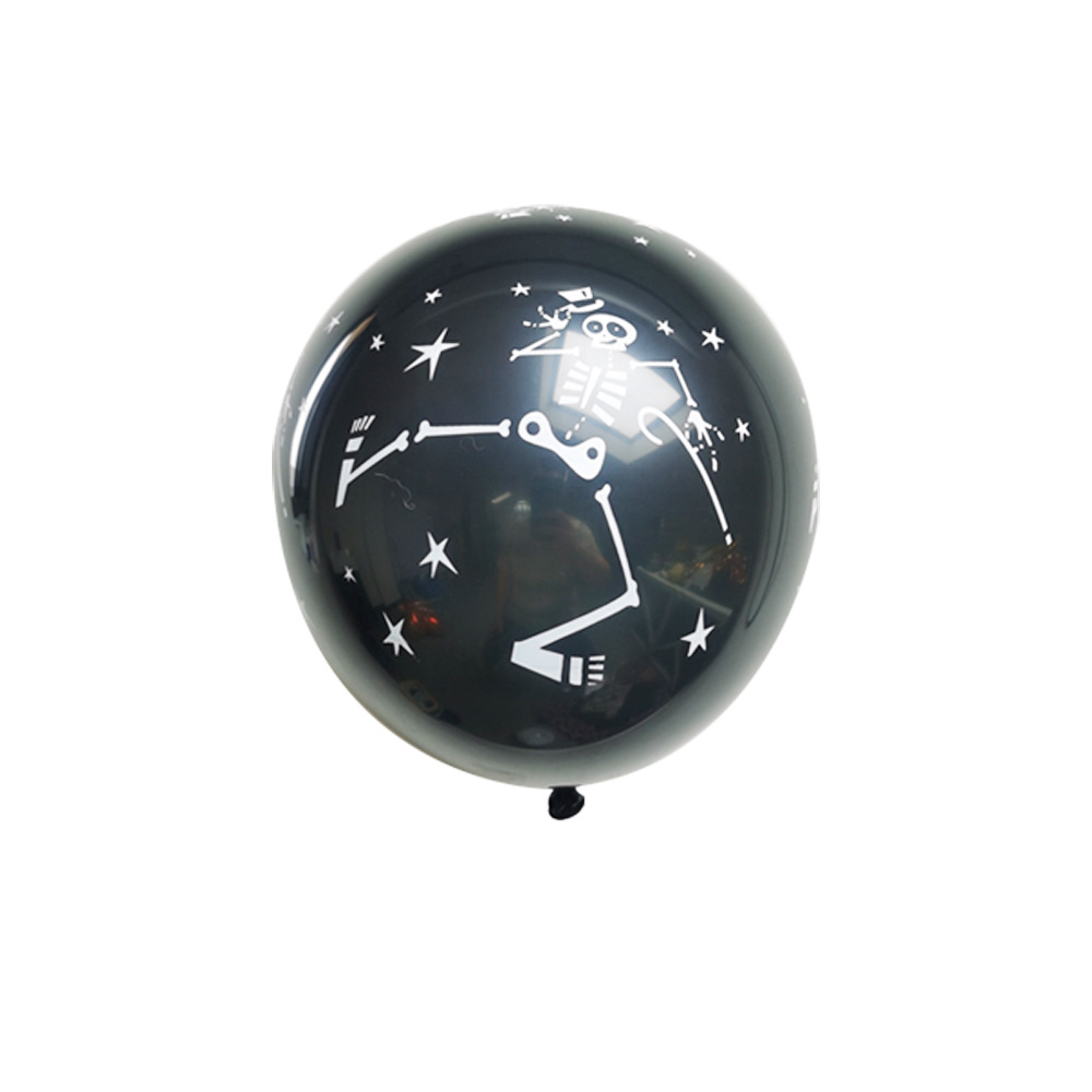 Black Dancing Skull Print Ball (100pcs)