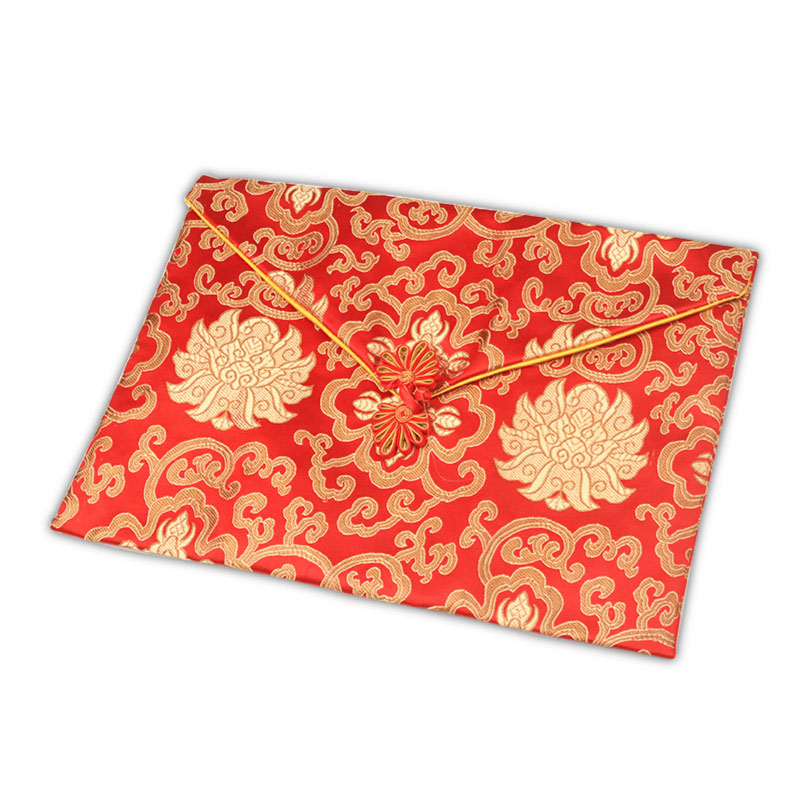 Xiangyun plate buckle book bag red