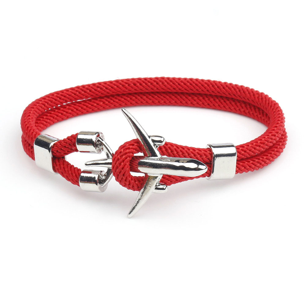 Silver double-hole Red Cord