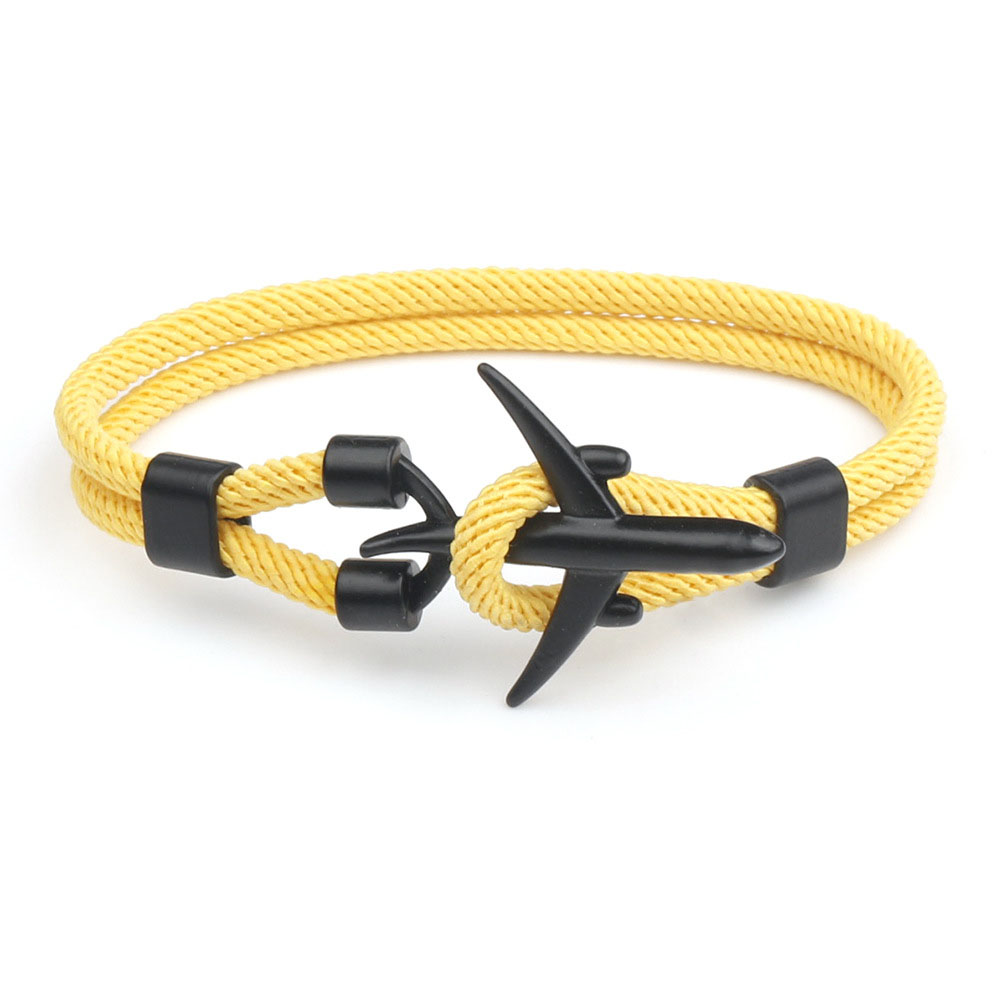 Black Double-hole yellow rope