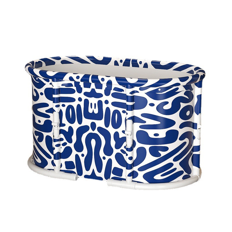 Blue water pattern (Bath bucket   cushion  5 bath bag)