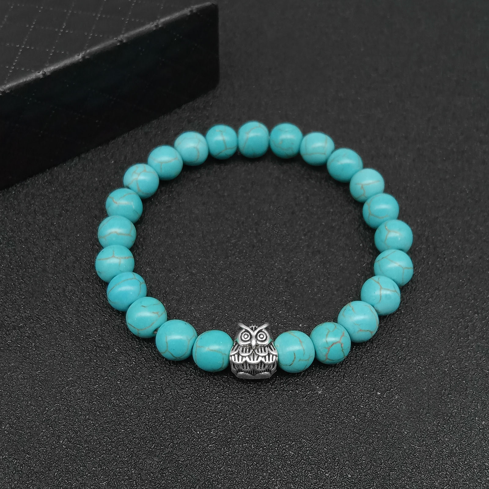 3:Owl 1 - turquoise bracelet