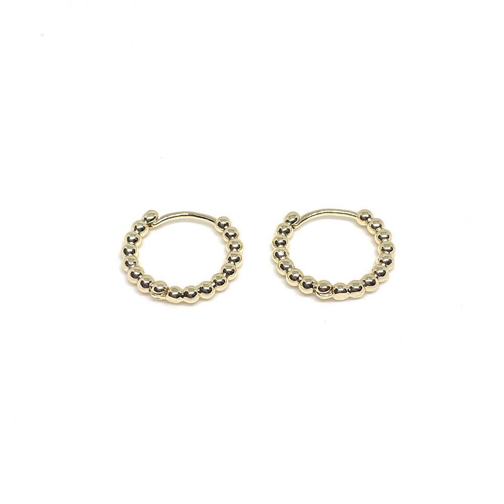 1:14k gold round earrings
