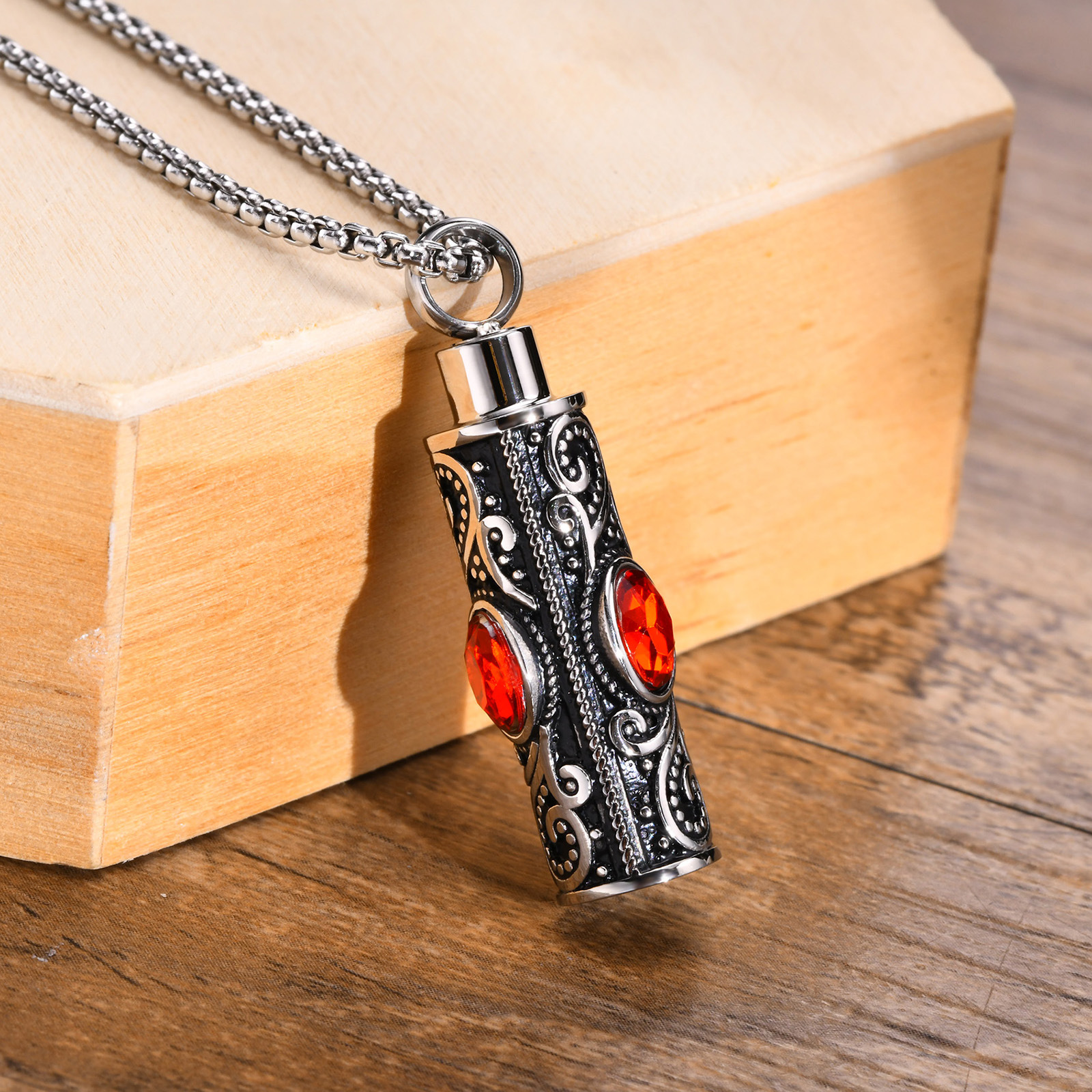 7:Red pendant necklace