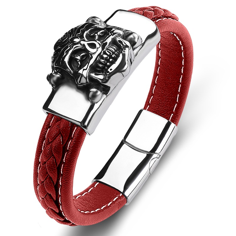 3:Red Leather Type A [Steel Color]