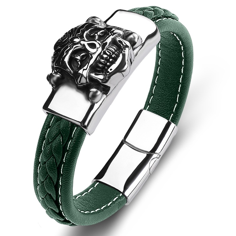 5:Green Leather Type A [Steel Color]