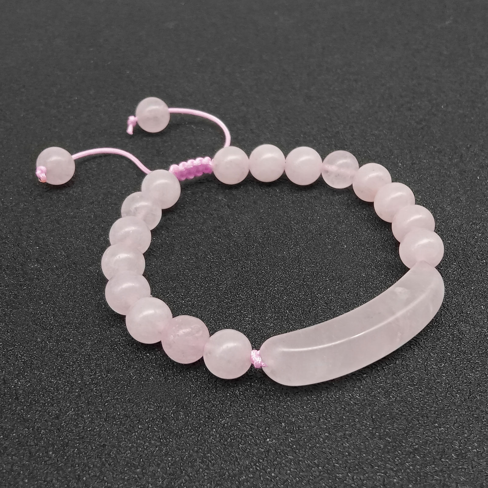 8:Pink Crystal [Pink Rope] Bracelet