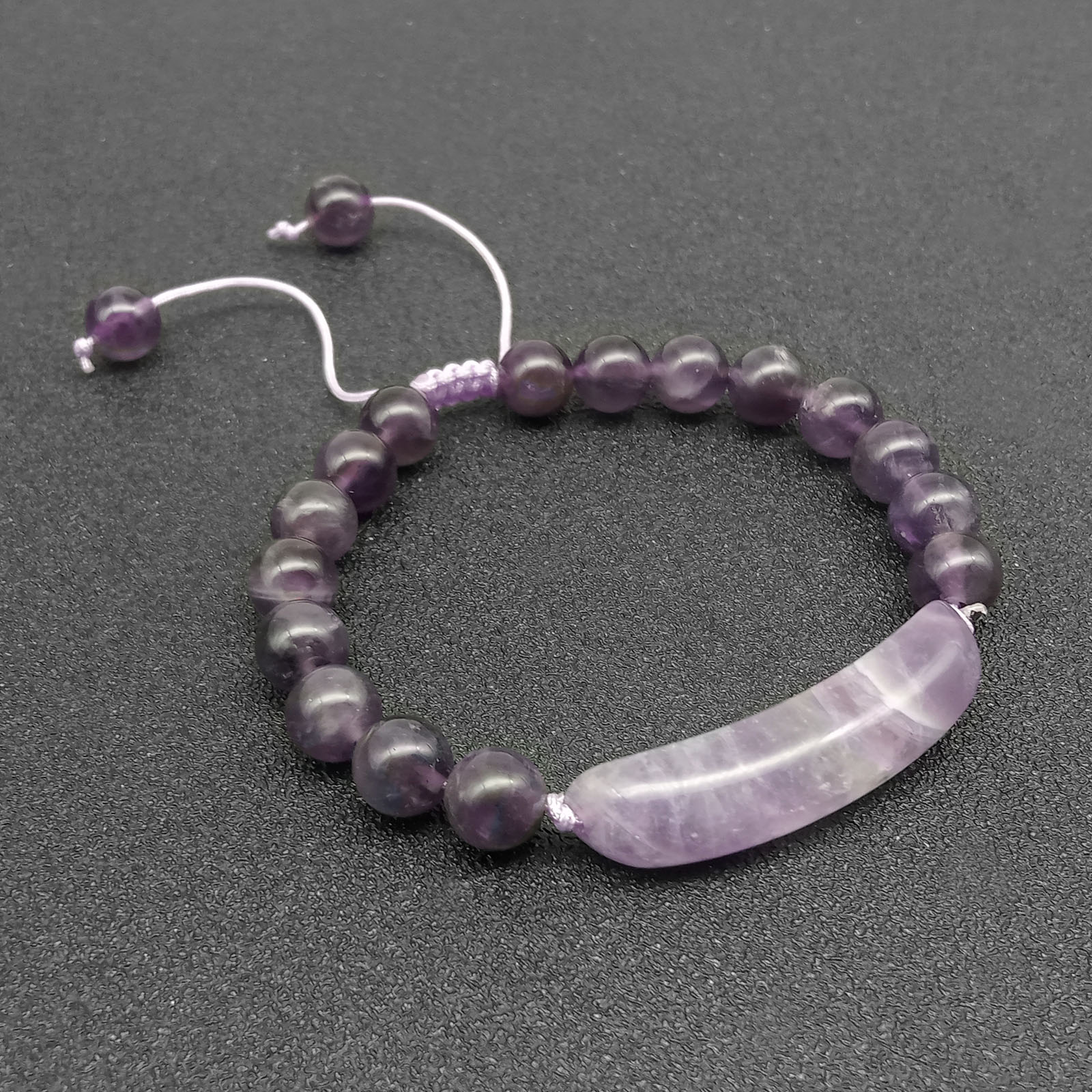 Purple Crystal [Purple Rope] Bracelet