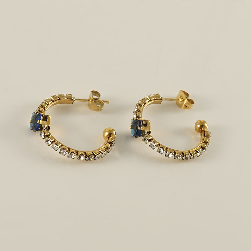 Earrings, blue