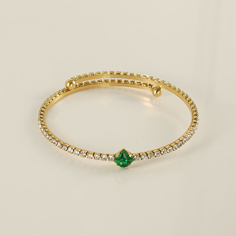 Bracelet, malachite green