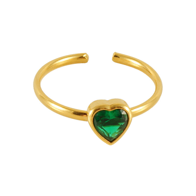 Heart-shaped green zirconium