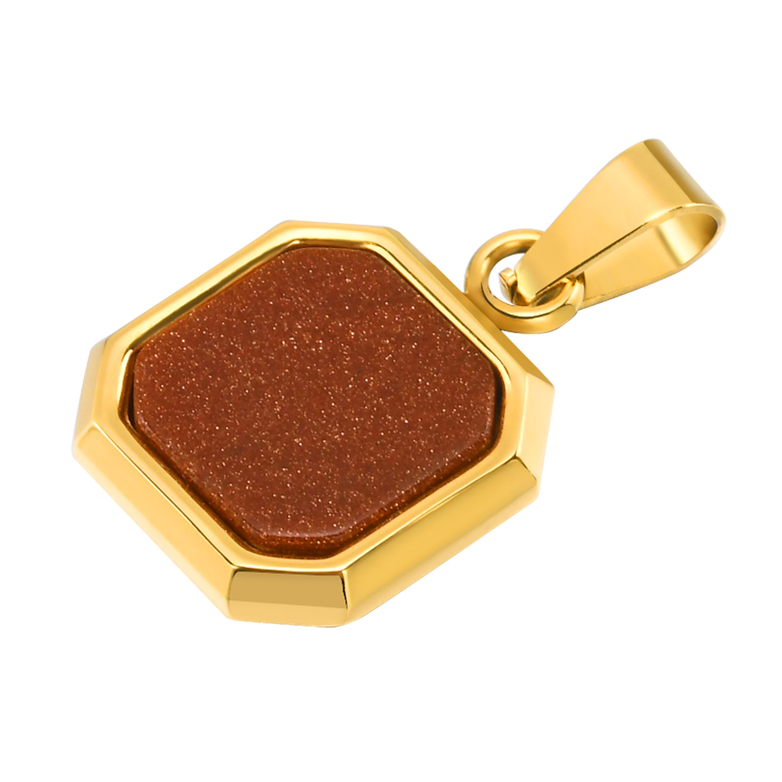 18:Red sand stone pendant, no matching chain