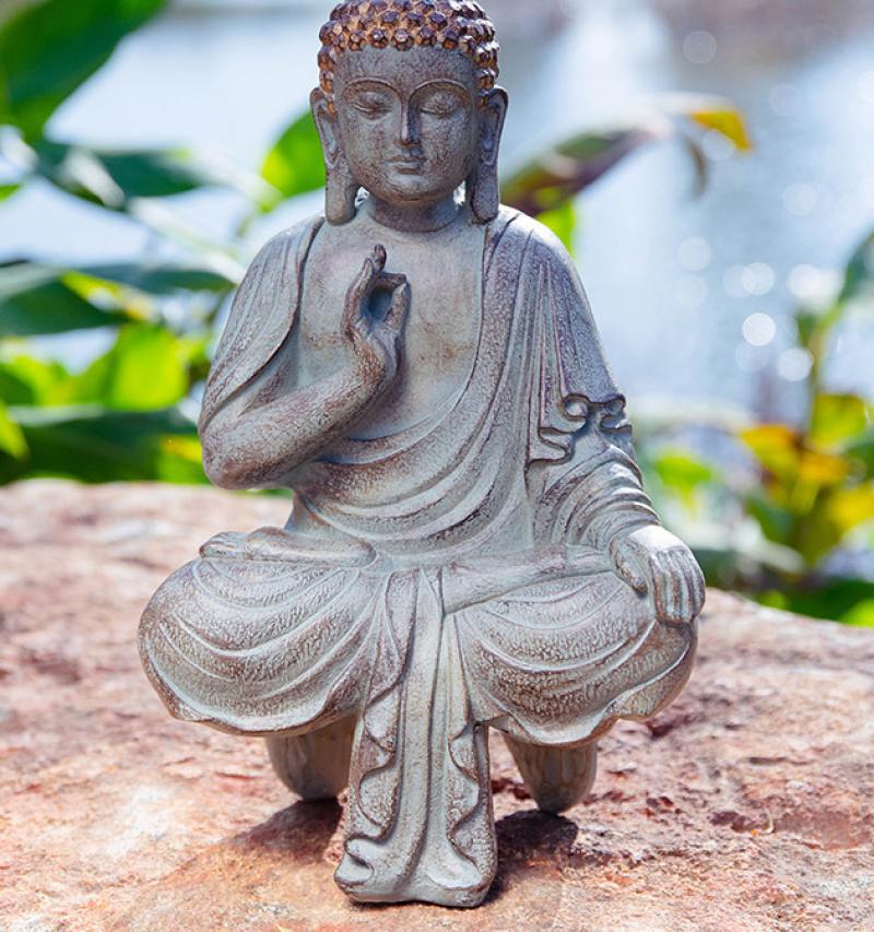 Trumpet Bronze Zen Buddha 17x10x27cm