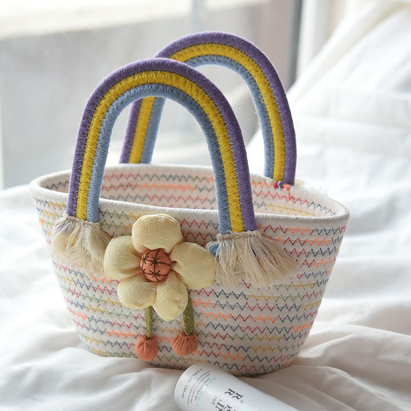 Colorful thread Rainbow Bag A