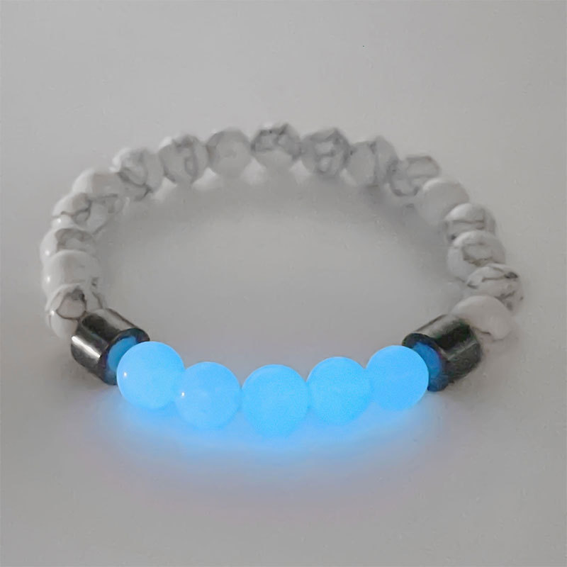 White turquoise (blue) luminous stone
