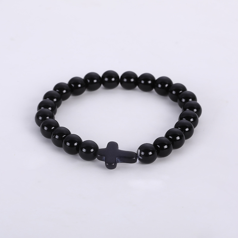 5:Glossy black beads