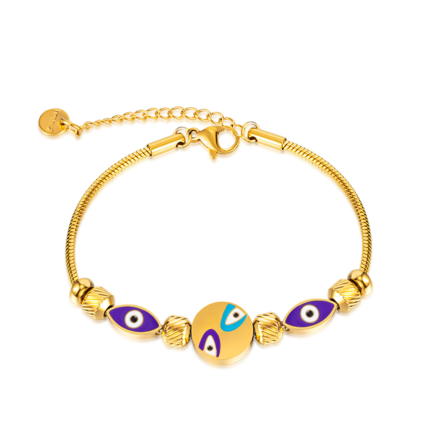 1348- Steel bracelet gold