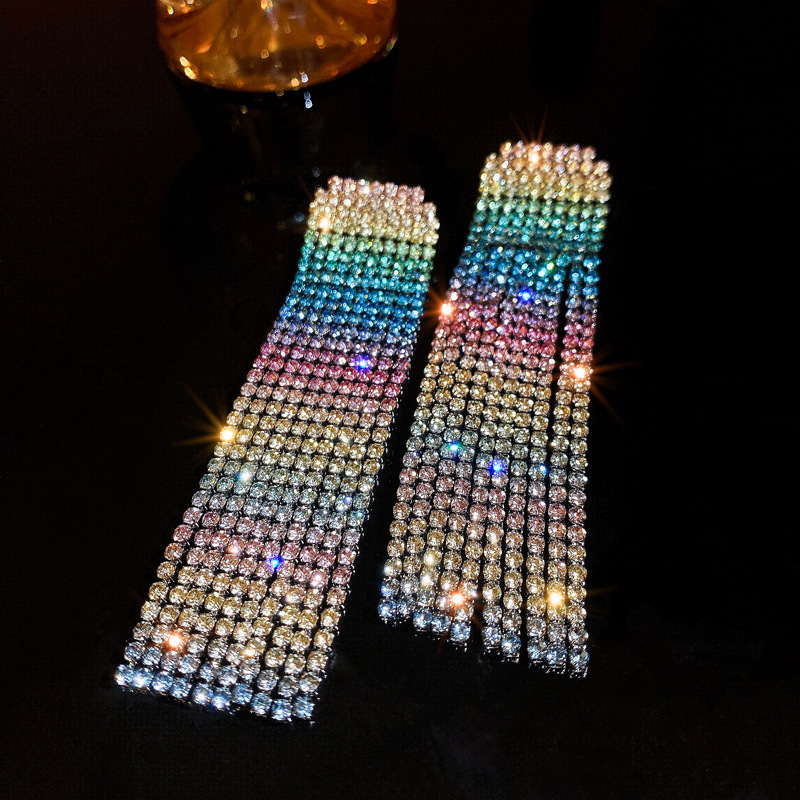 14# Silver Needle - Colored gradient diamond tassel