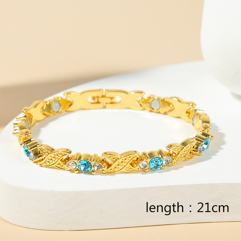 5:All gold and blue diamonds