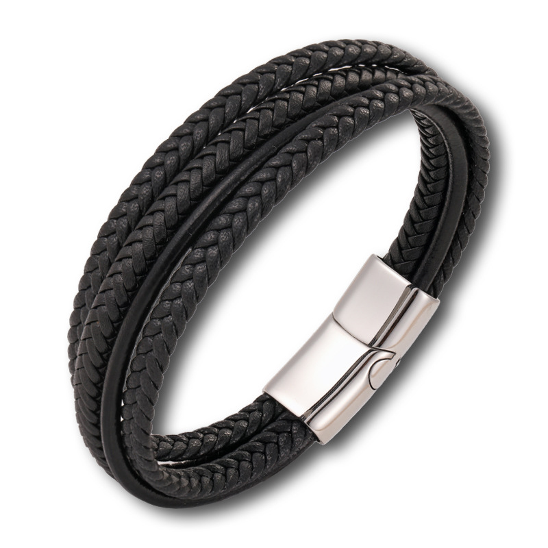 1:Black and steel buckle