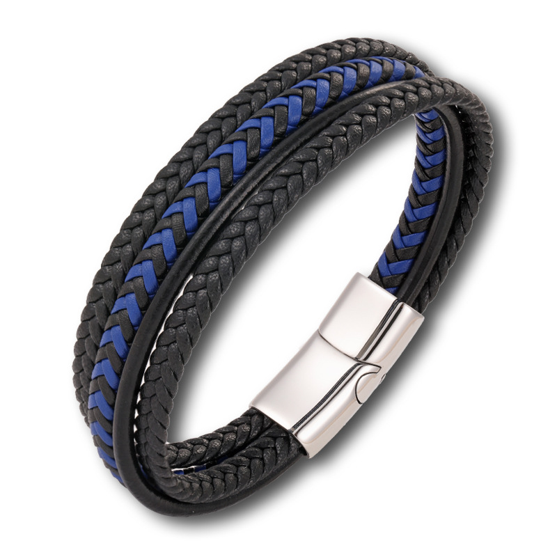 3:Blue and steel buckle