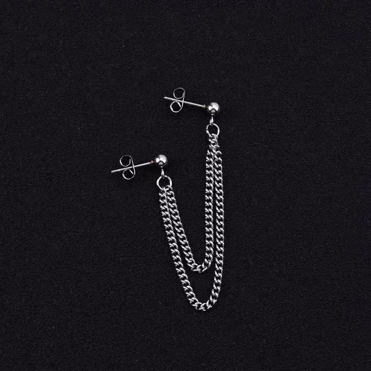3:Double chain earrings