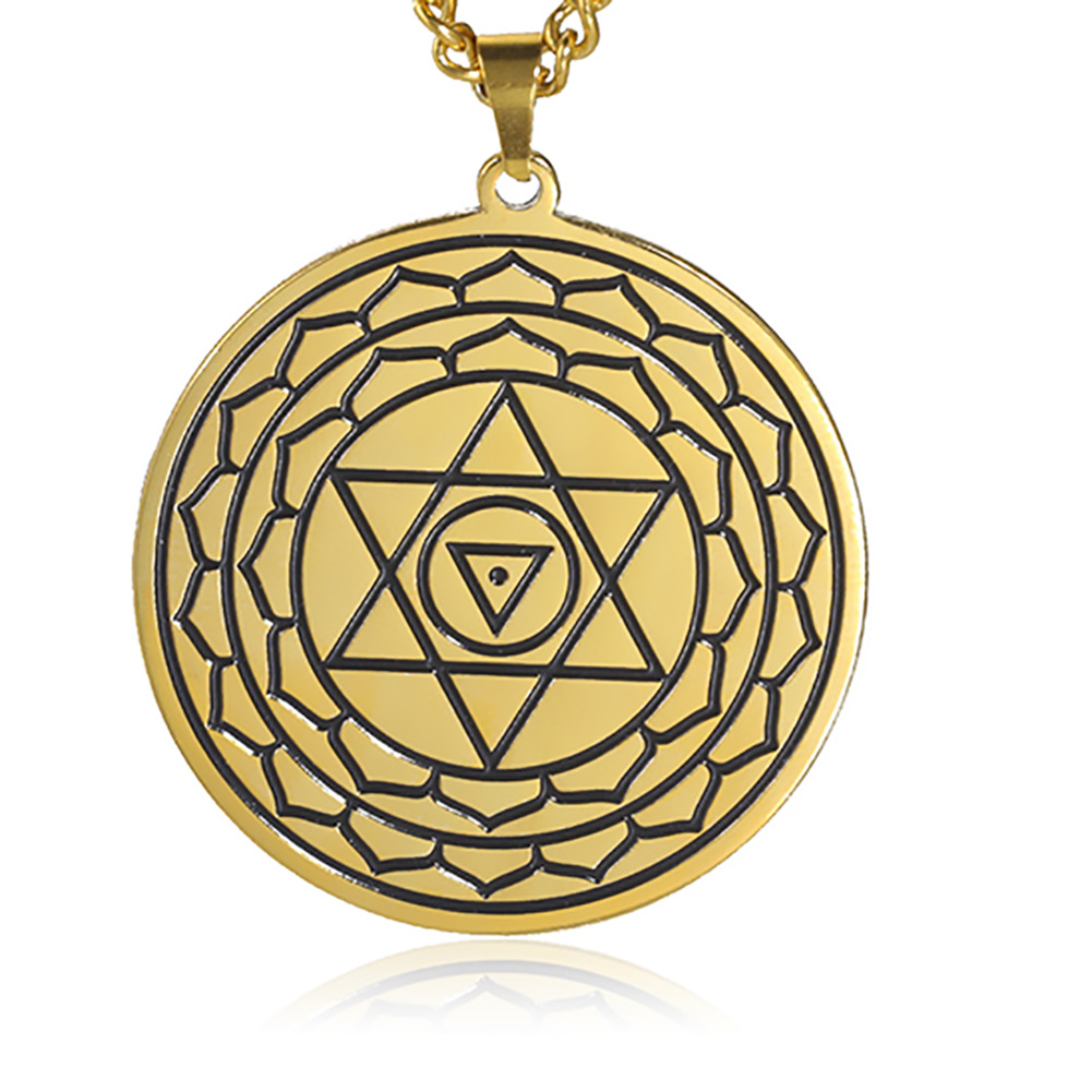 Gold blacken pendant