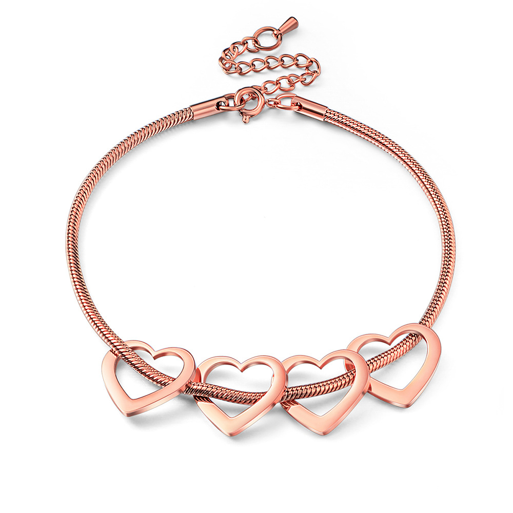 Rose Gold [including one heart] Chain length 18cm