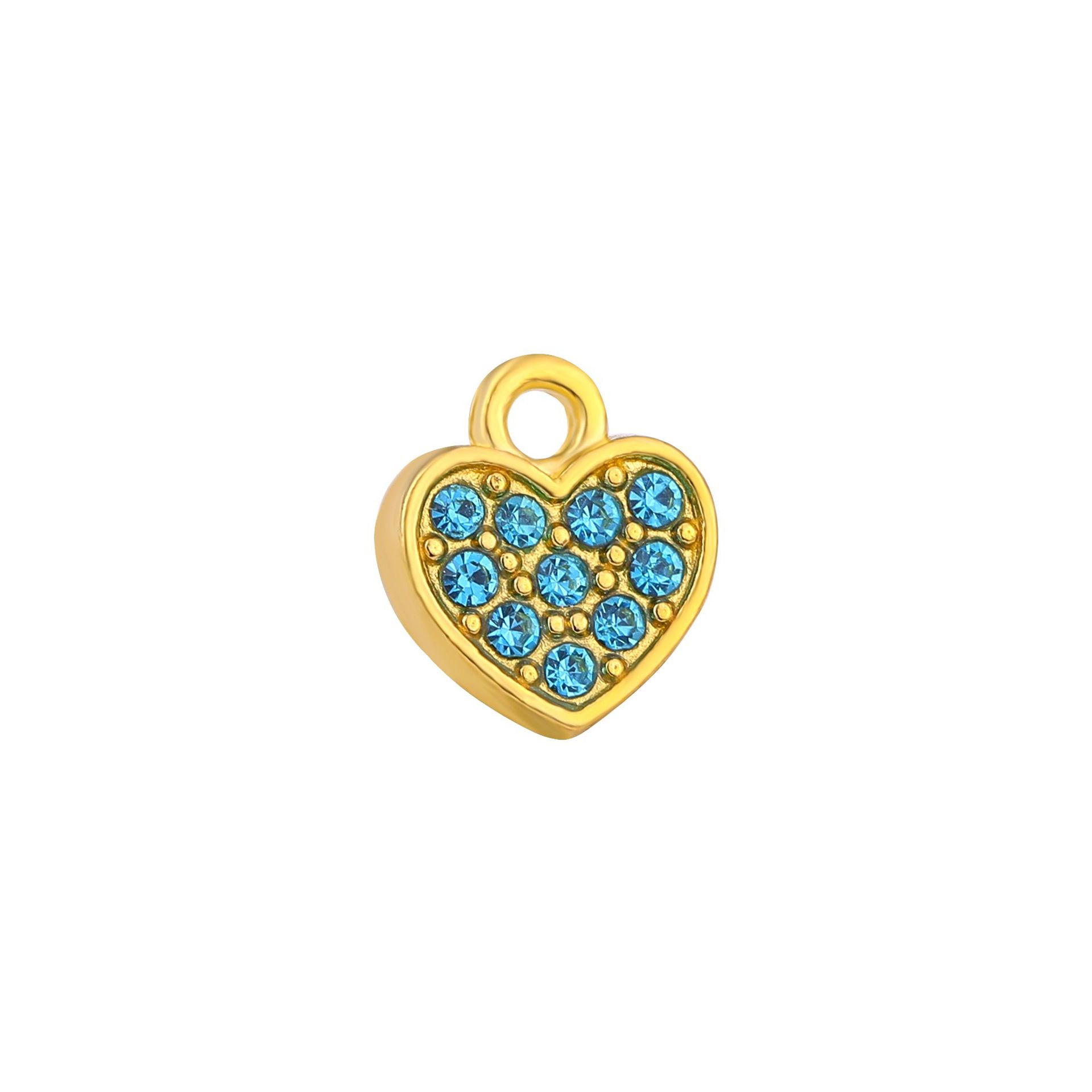 Gold-light blue diamond